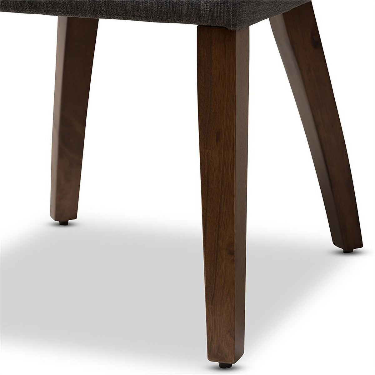 18.5" Mid-Century Fabric Dining Side Chair in Dark Gray (Set of 2) K544