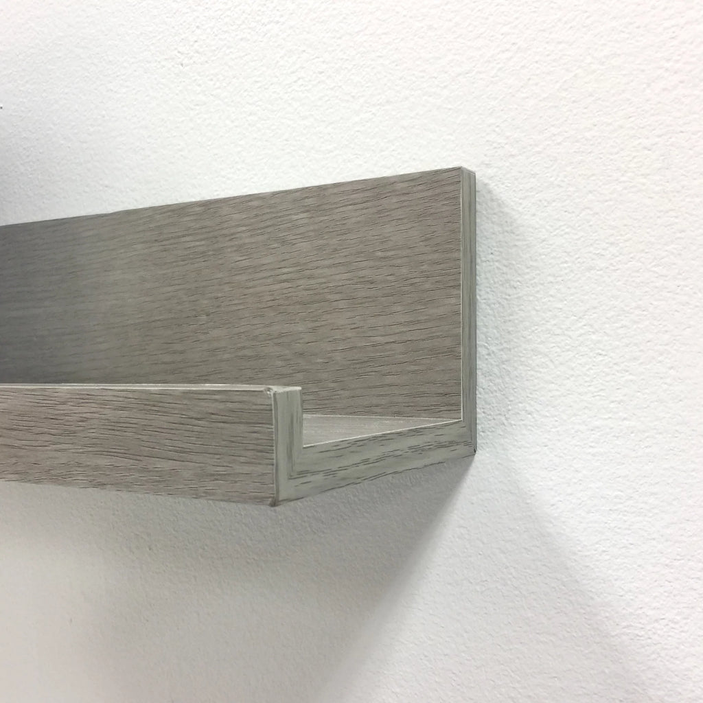 Rectangle Wood L-Shape Picture Ledge Wall Shelf W7325