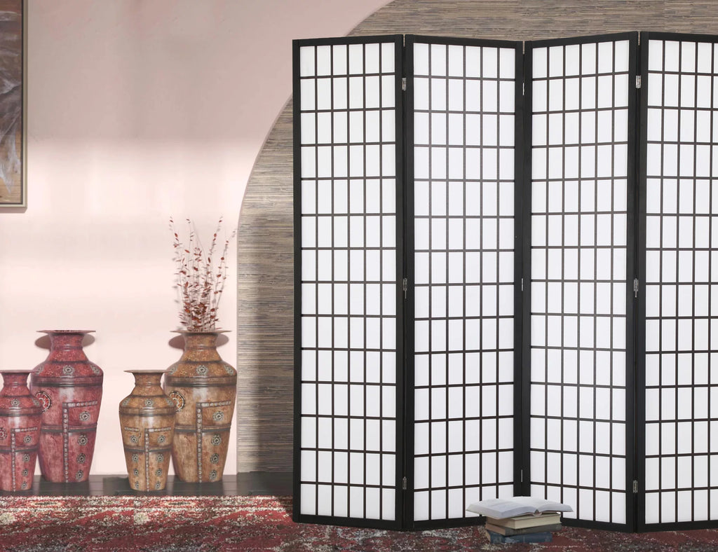 Wood 4 Panels 6Ft Folding Room Divider L695387