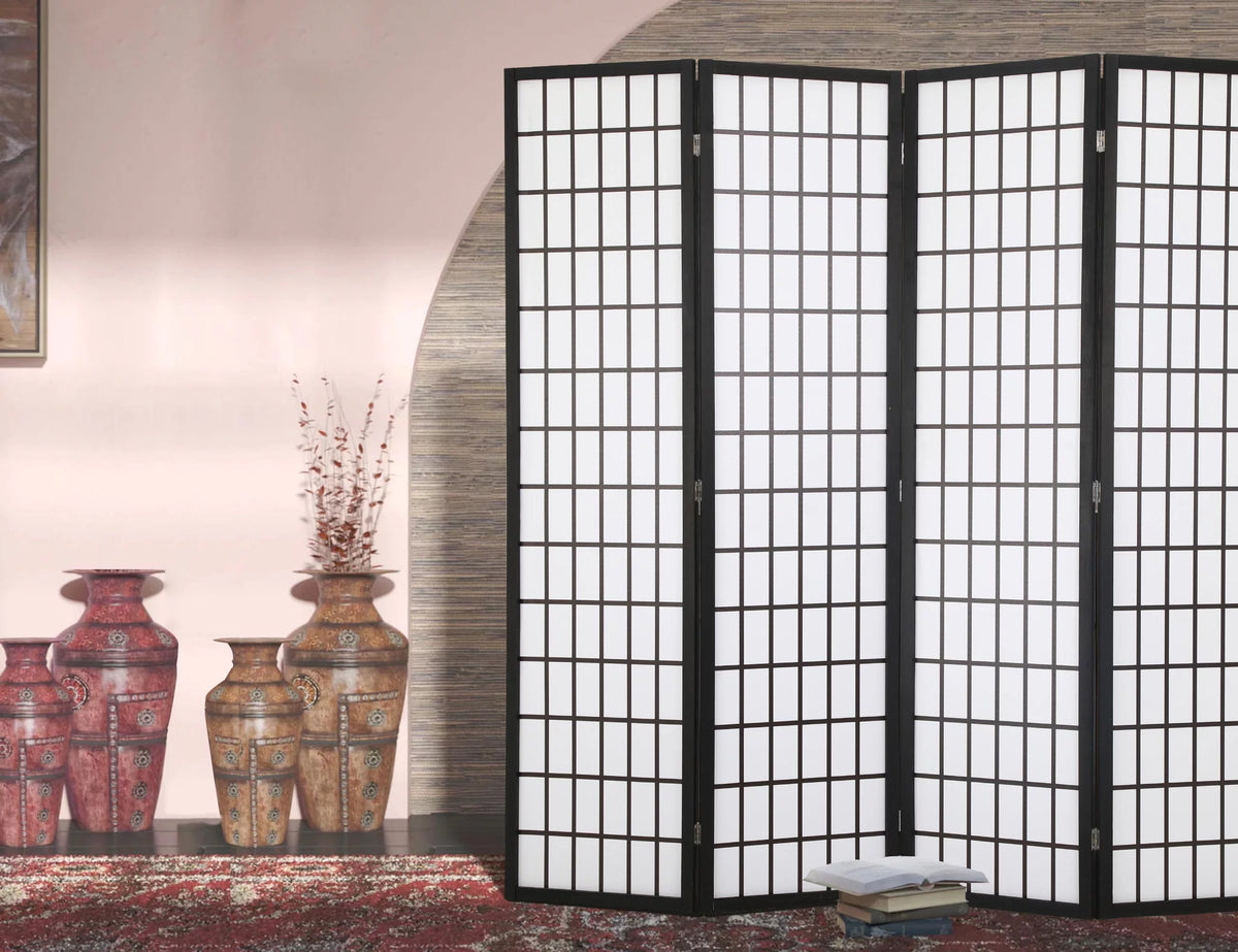 Wood 4 Panels 6Ft Folding Room Divider L695387