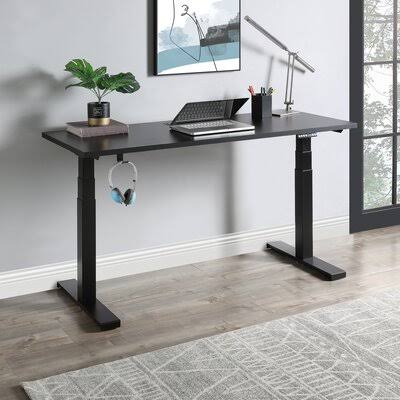 Black Height Adjustable Standing Desk V392