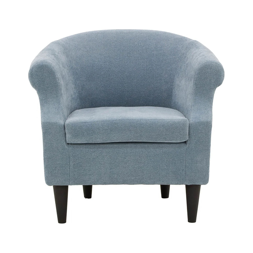 Light Blue Polyester Fabric Chair E6584