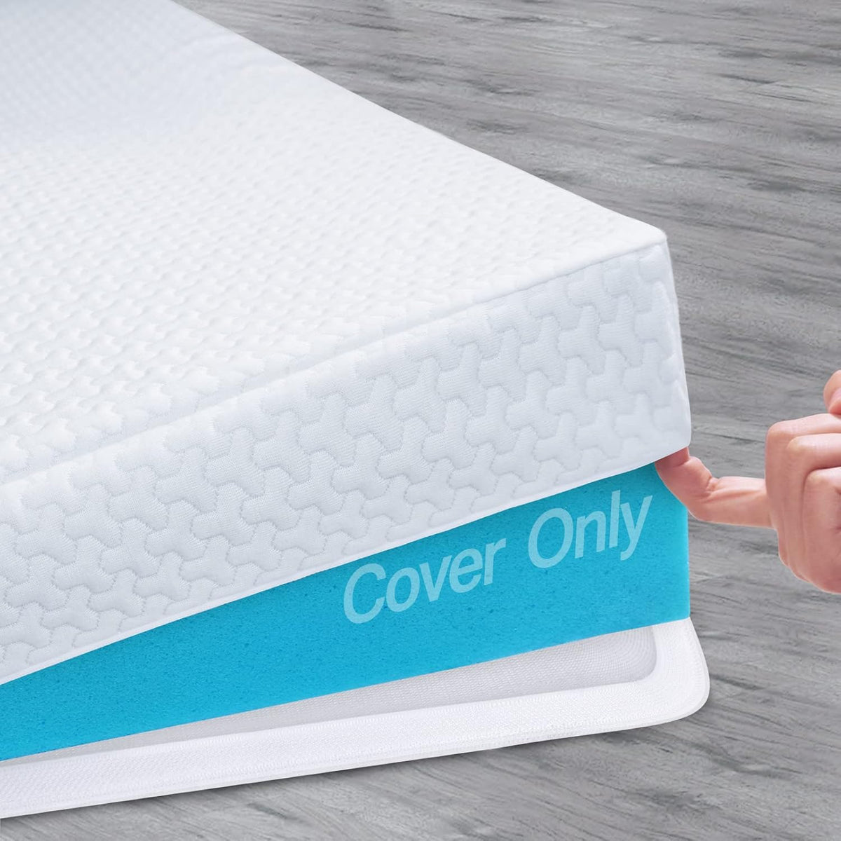 Queen Size Bamboo Rayon Zippered Mattress Protector Cover D251985