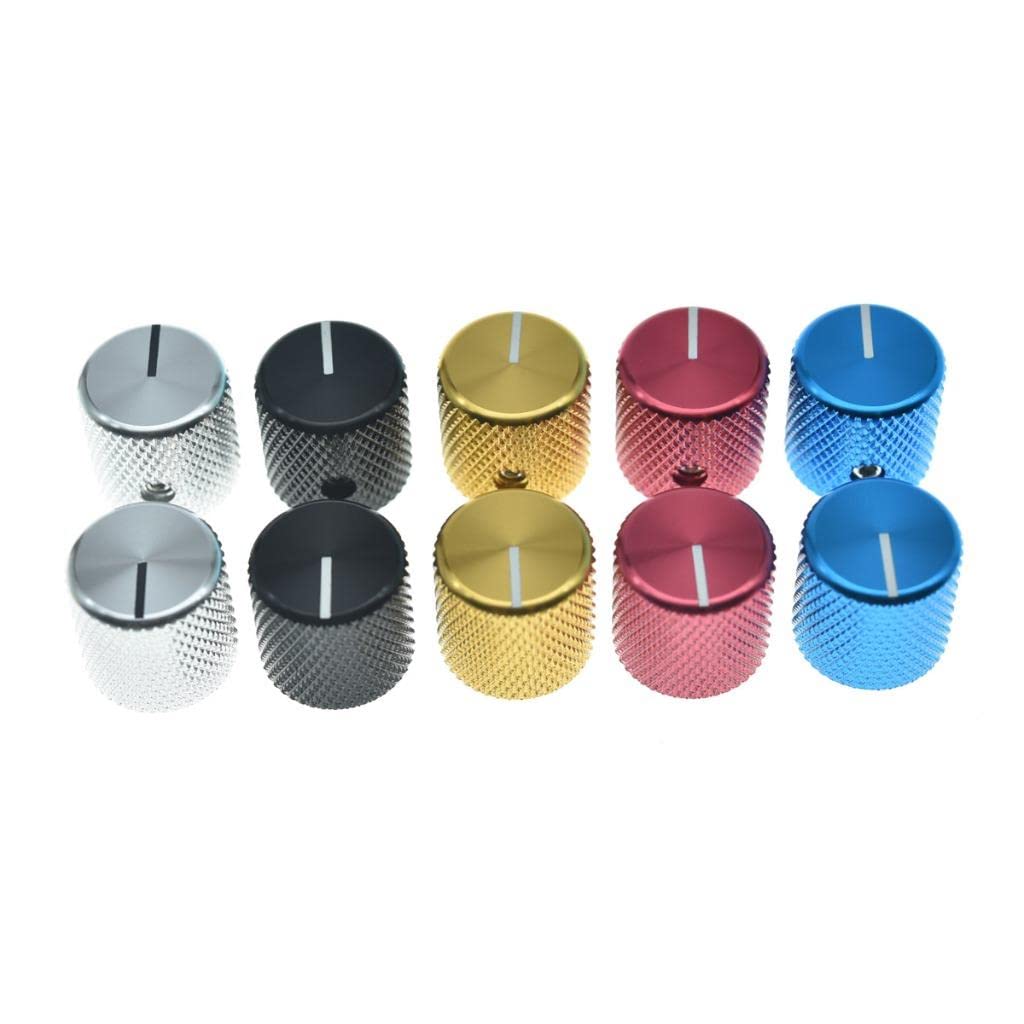 Aluminium Guitar Bass Knobs, Set of 2, Black F9230