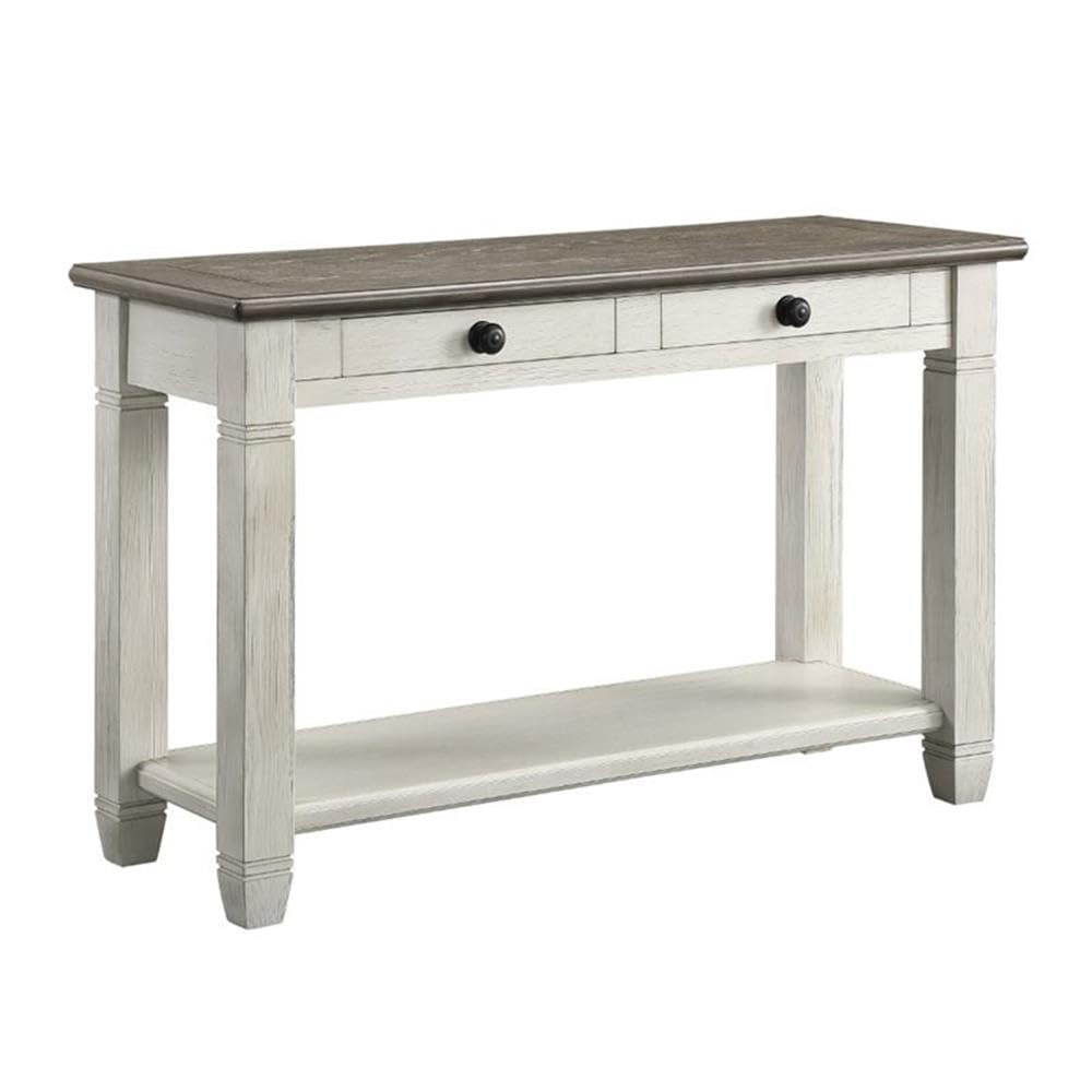 2-Tone Wood Console Table with 2 Drawers S85201