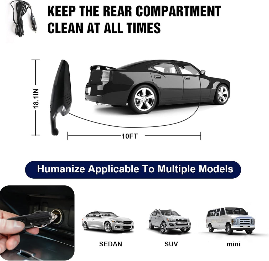 Black 7500Pa Portable Handheld Car Vacuum Pack of 2 A513857