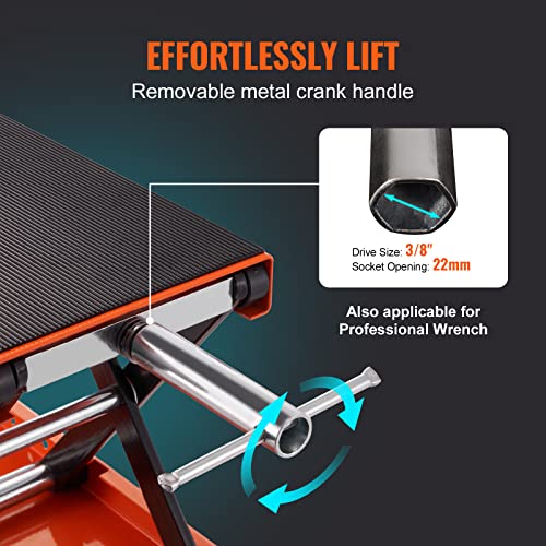 1100 LBS Steel Motorcycle Scissor Lift Jack with Safety Pin W335