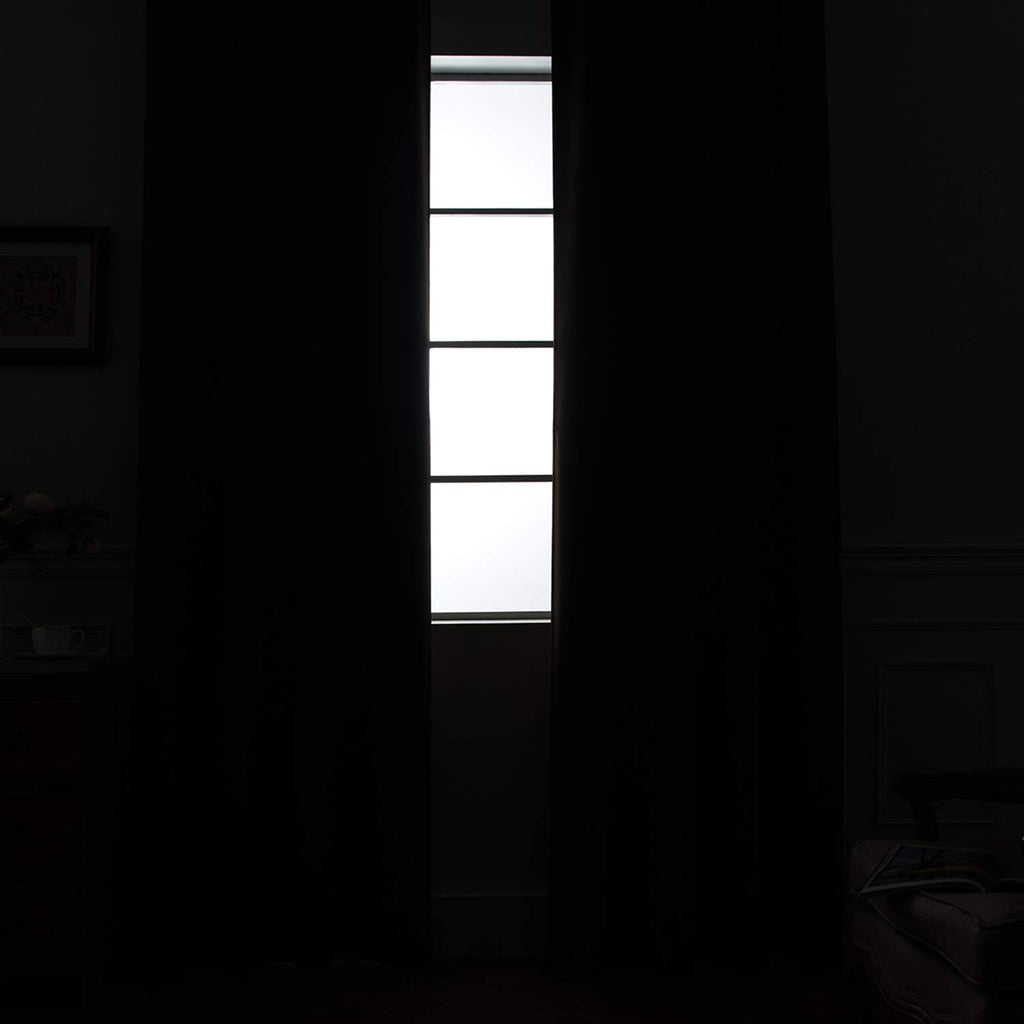 Grey 100% Blackout Patio Door Curtain Panel W100 x L84 K7463