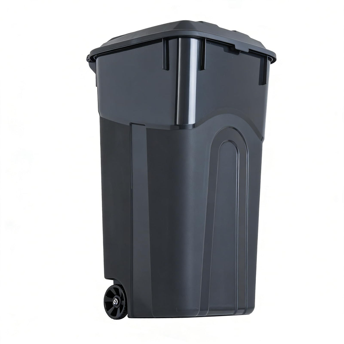 32 Gallon Plastic Outdoor Trash Can with Lid & Wheels E268