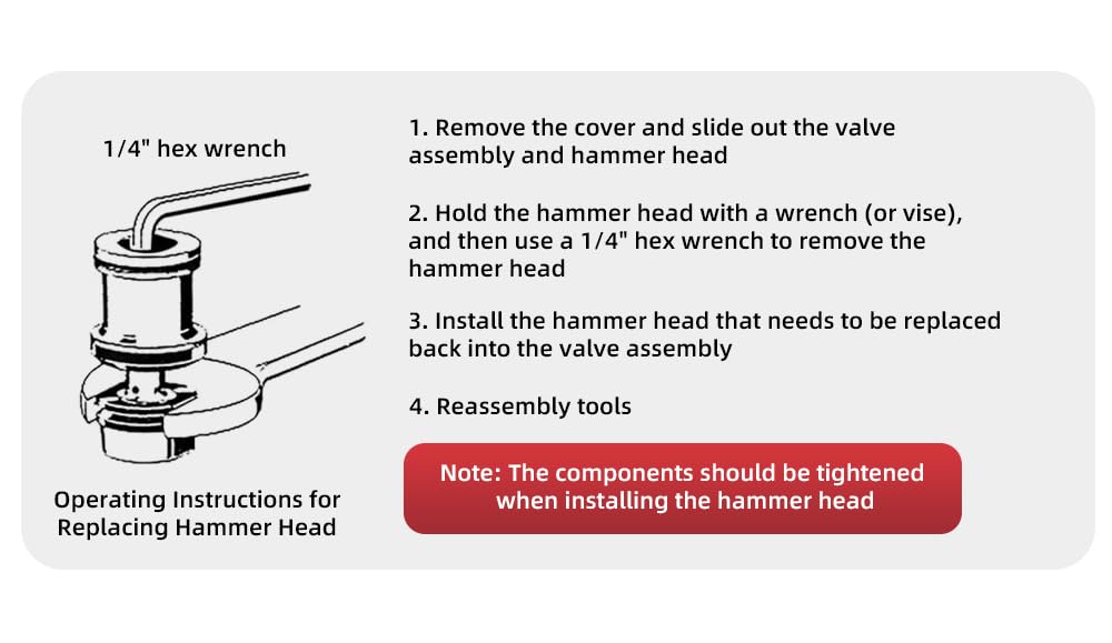 Pneumatic Hammer with 6 Tips U335