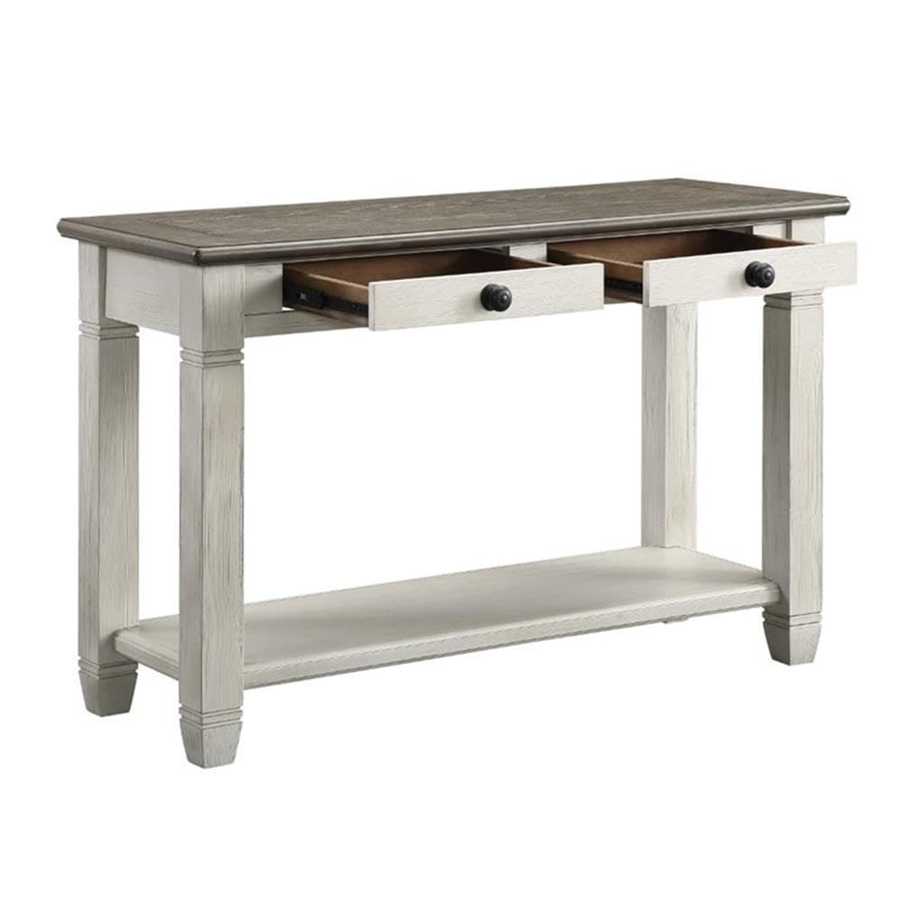 2-Tone Wood Console Table with 2 Drawers S85201