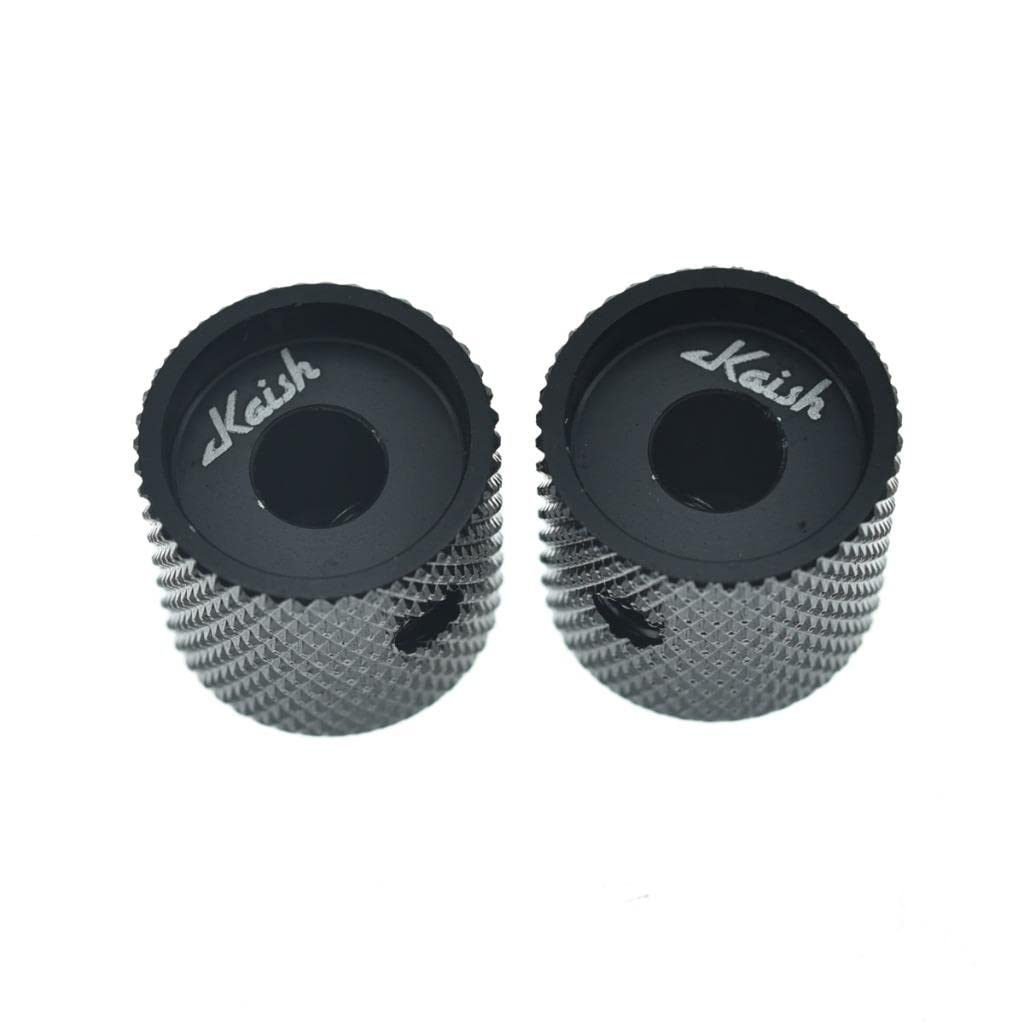 Aluminium Guitar Bass Knobs, Set of 2, Black F9230