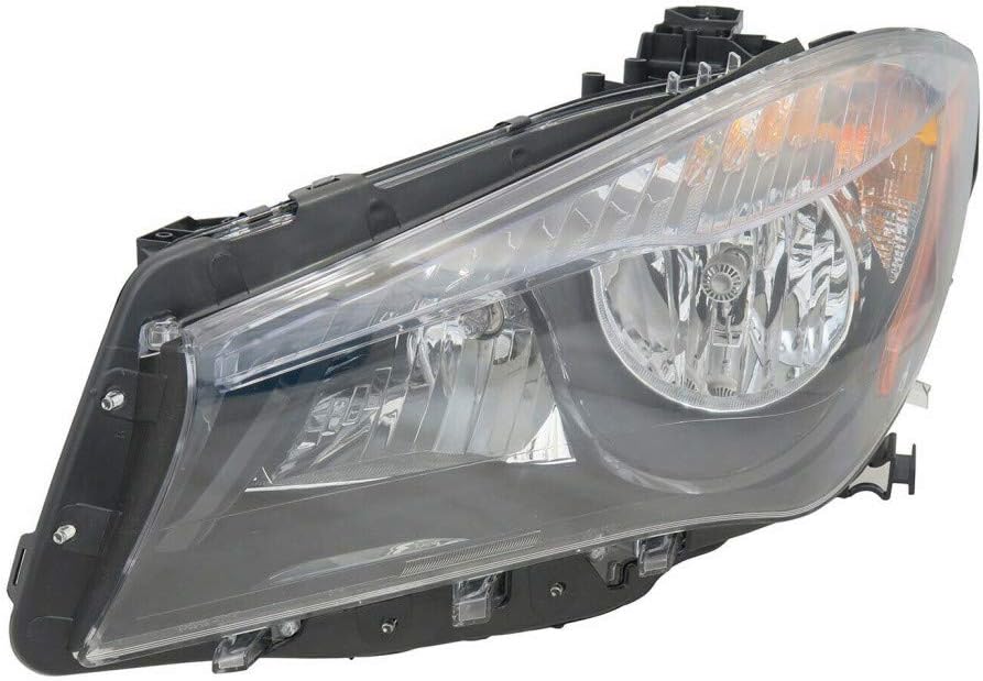 Passenger Side Headlight Assembly Black Housing E3931
