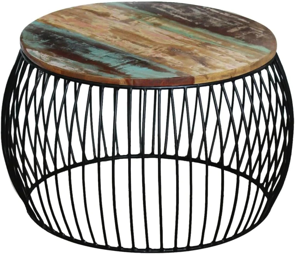 Round Wood Coffee Table with Curved Frame S320738
