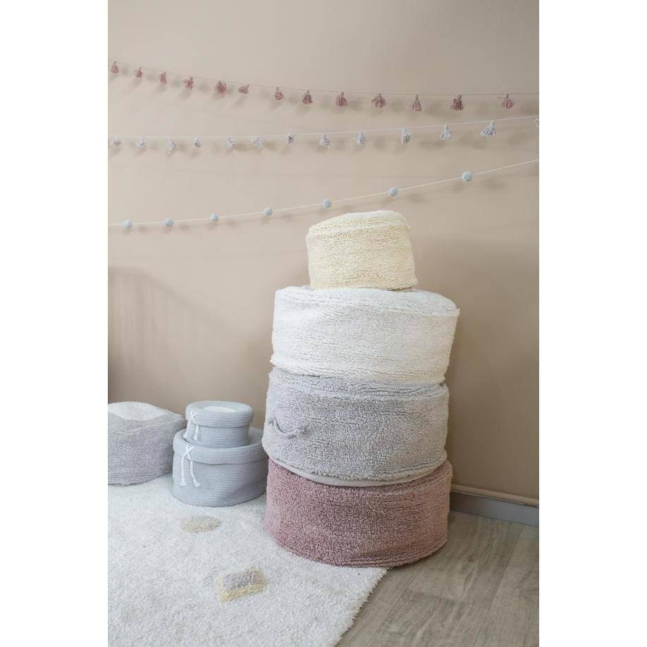 Pearl Grey Pouffe Y829767