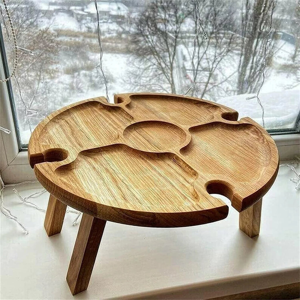 Wooden Collapsible Round Folding Table P419