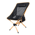 Compact Folding High Back Camping Chair with 2 Side Pockets Black/Gray C8907