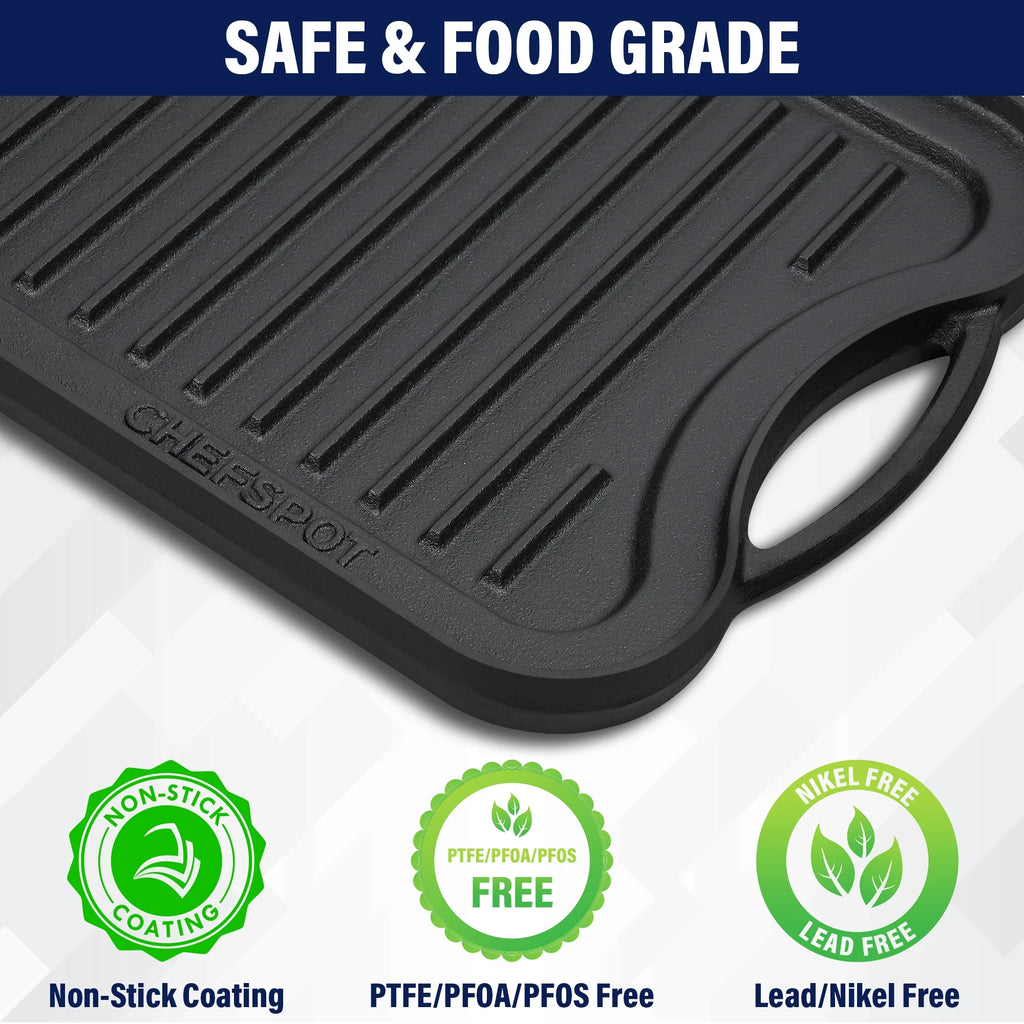 Preseasoned Cast Iron Reversible Griddle Plate Pan S198832