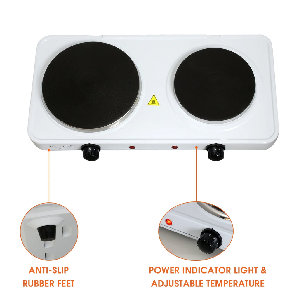 White Dual Burner Cooktop Z2862