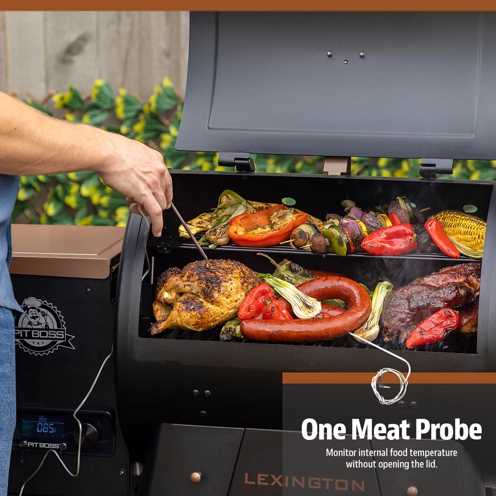 500 Sq in Wood Fired Pellet Grill and Smoker N186