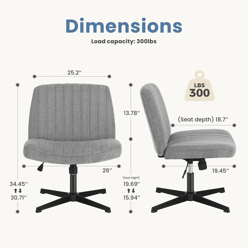 Armless Criss Cross Legged Office Chair L56117