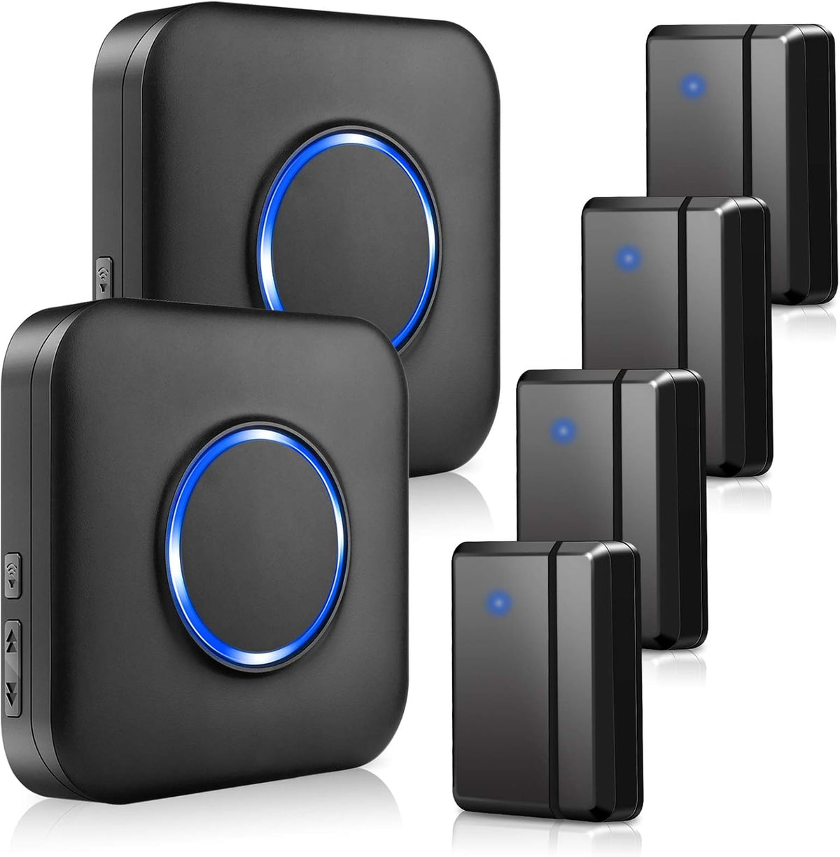Wireless Door Alarm Contact Sensor with 2 Plug-in Receiver 4 Door Sensors D766808