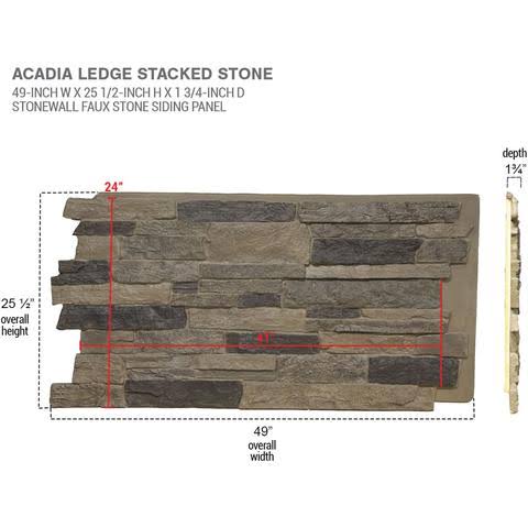 Stonewall Faux Stone Siding Panel (canyon Brown) W722089