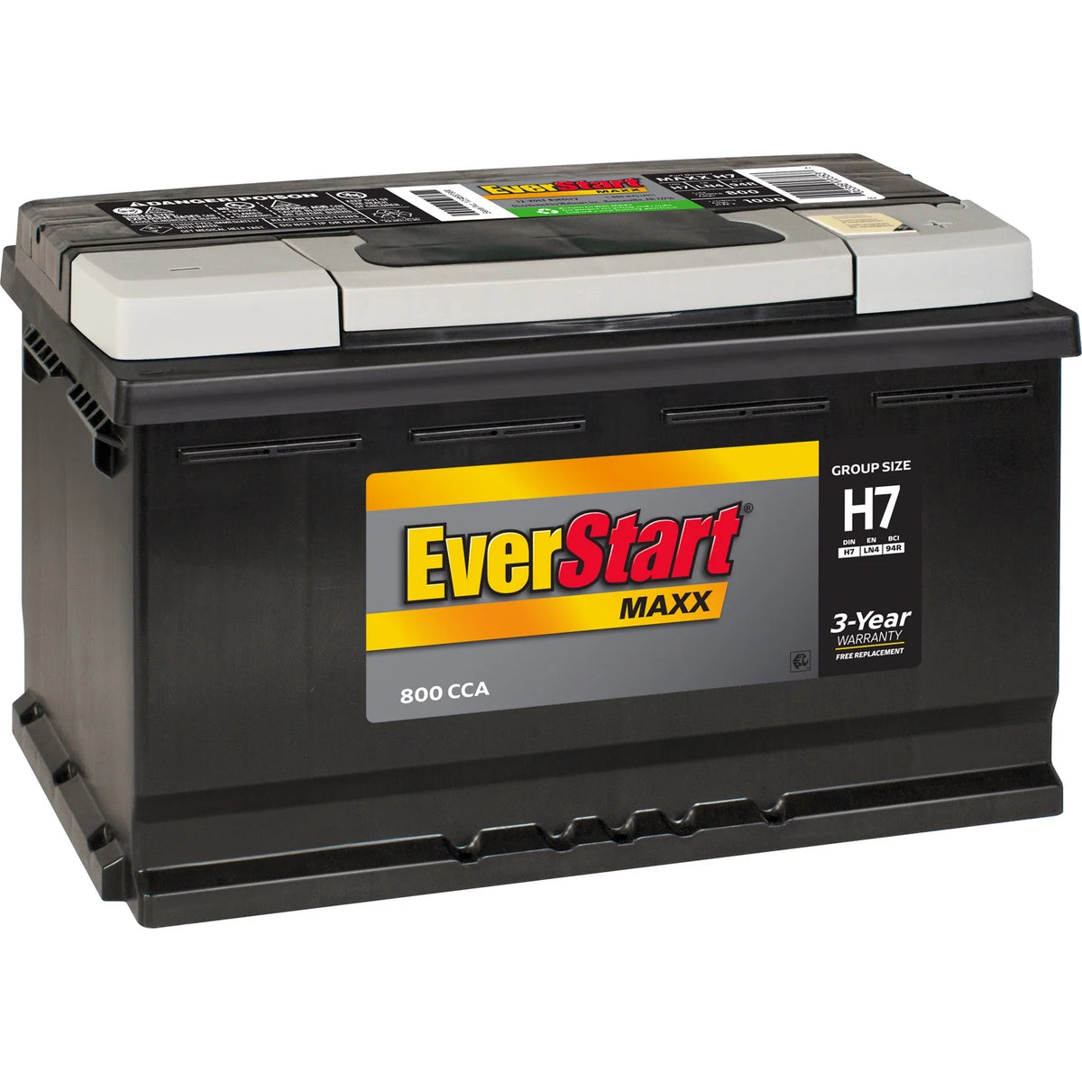 Lead Acid Automotive Battery, Group Size H7 / LN4 / 94R 12 Volt, 800 CCA R1025