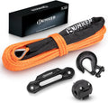 Synthetic Winch Rope Kit 3/16 x 50' 8200 LBS Orange Pack of 2 U3702