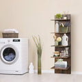 5-Tier Solid Wood Wall-Mounted Floating Shelves C648