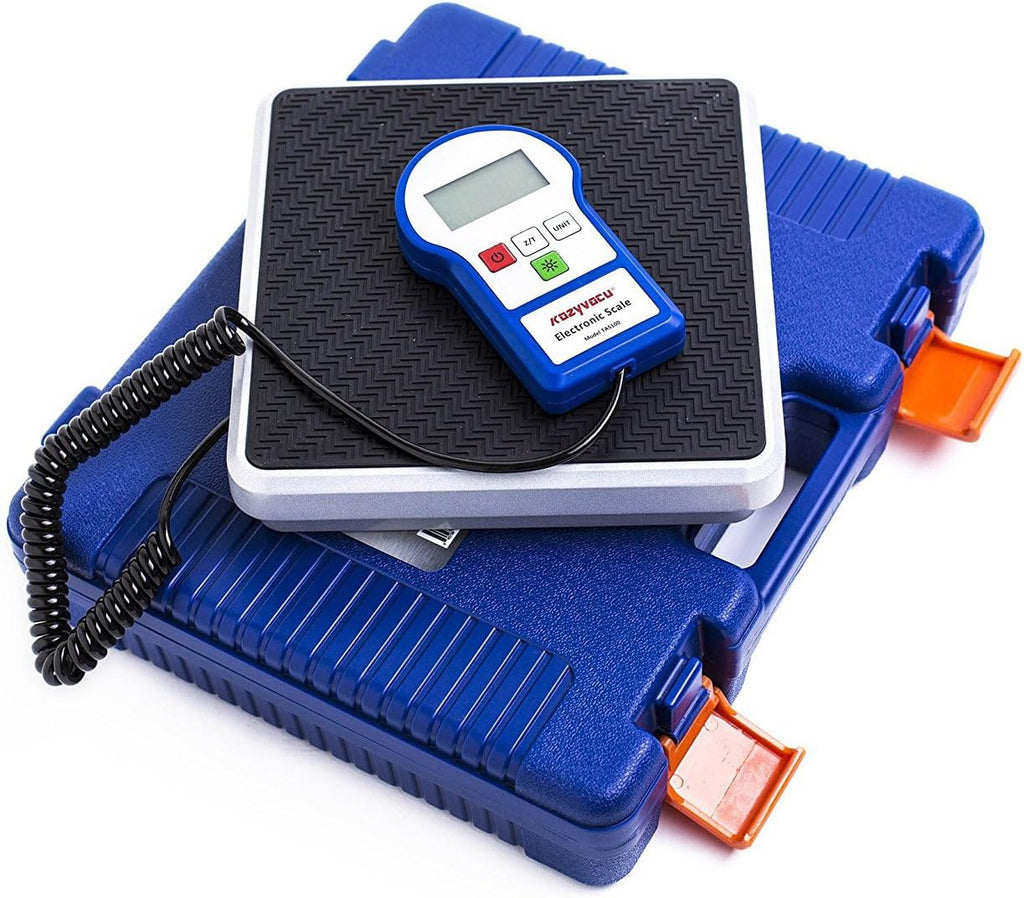220lbs Digital Electronic Refrigerant Charging Weight Scales with Backlighting LCD Display, Carrying Case, Pack of 2 G3949
