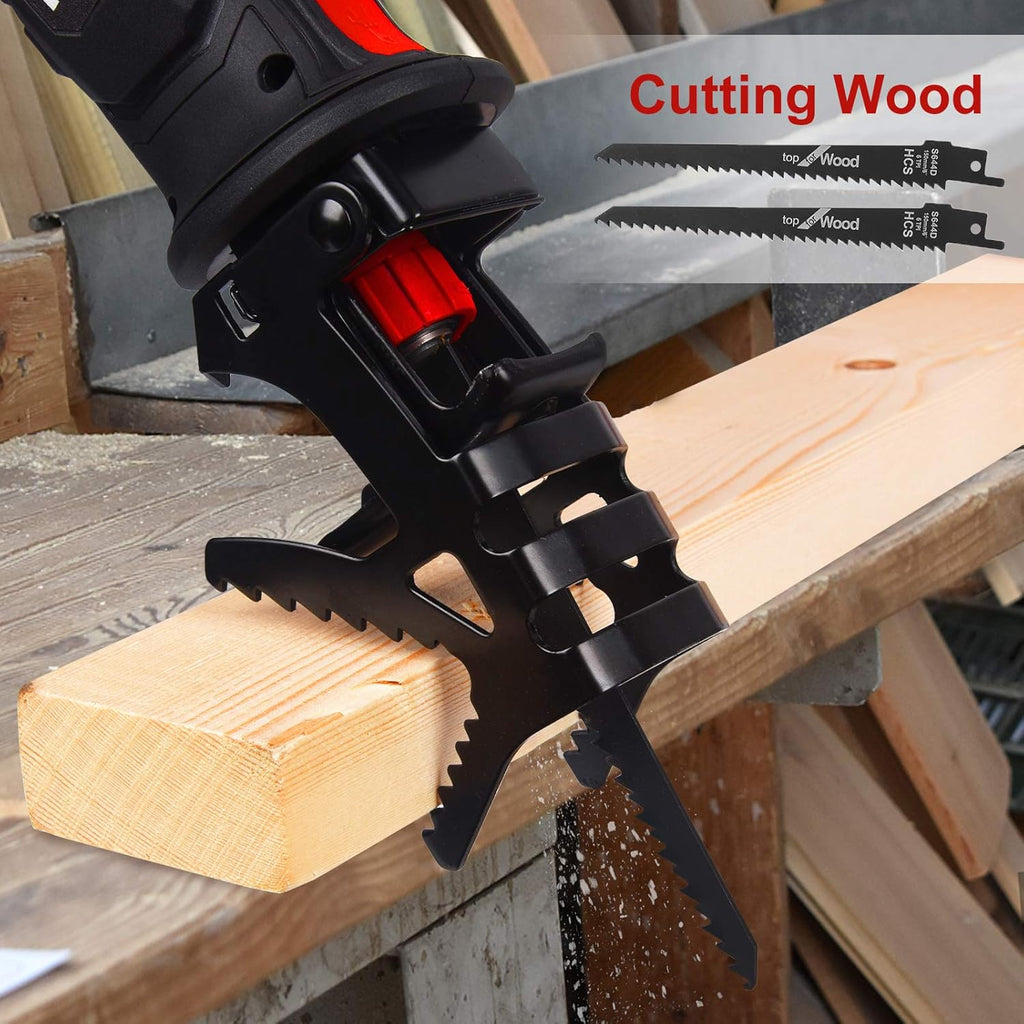12V Cordless Reciprocating Saw with 2pcs 2.0Ah Li-Ion Battery and 4 Saw Blades A685231