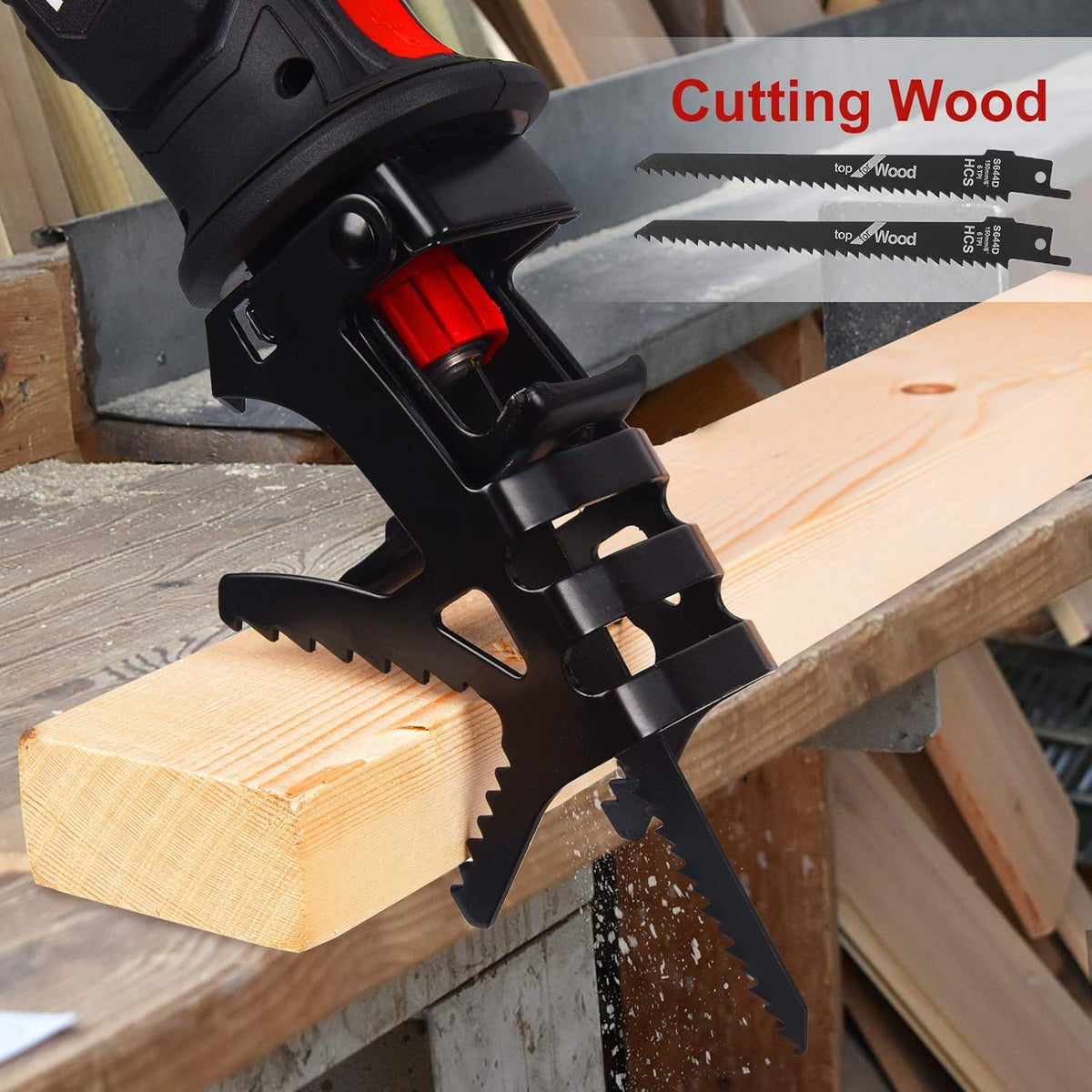 12V Cordless Reciprocating Saw with 2pcs 2.0Ah Li-Ion Battery and 4 Saw Blades A685231