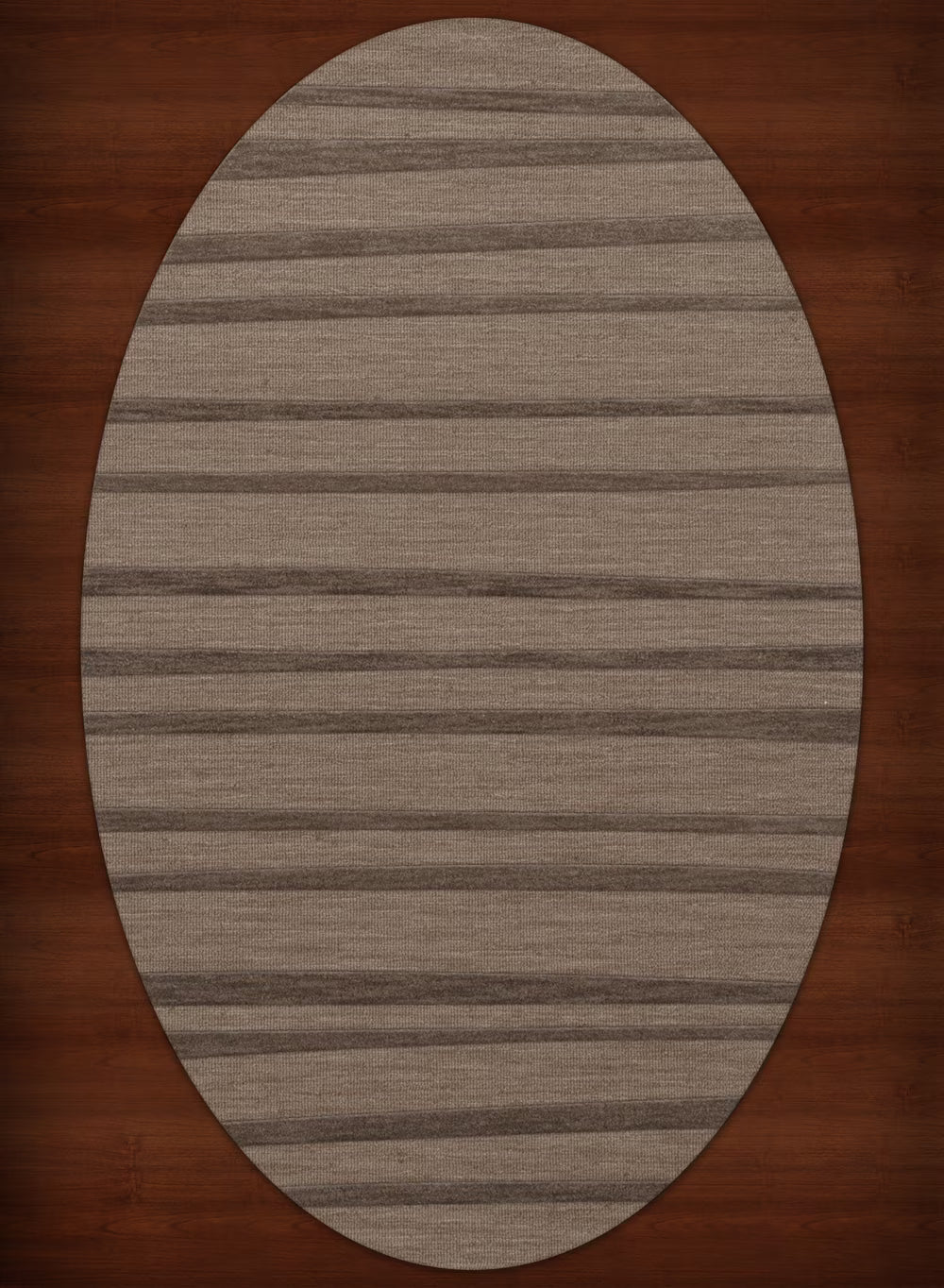 Stone Stripes Lines 12' x 15' Oval Area Rug K23964