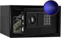 Black Steel Security Safe Box with Sensor Light, 0.8 Cubic Feet D3963