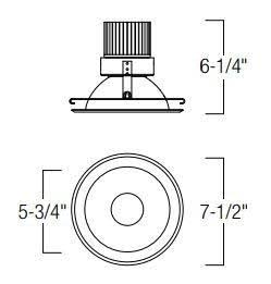 6x22 LED Reflector Trim with Comfort Dim White O14745