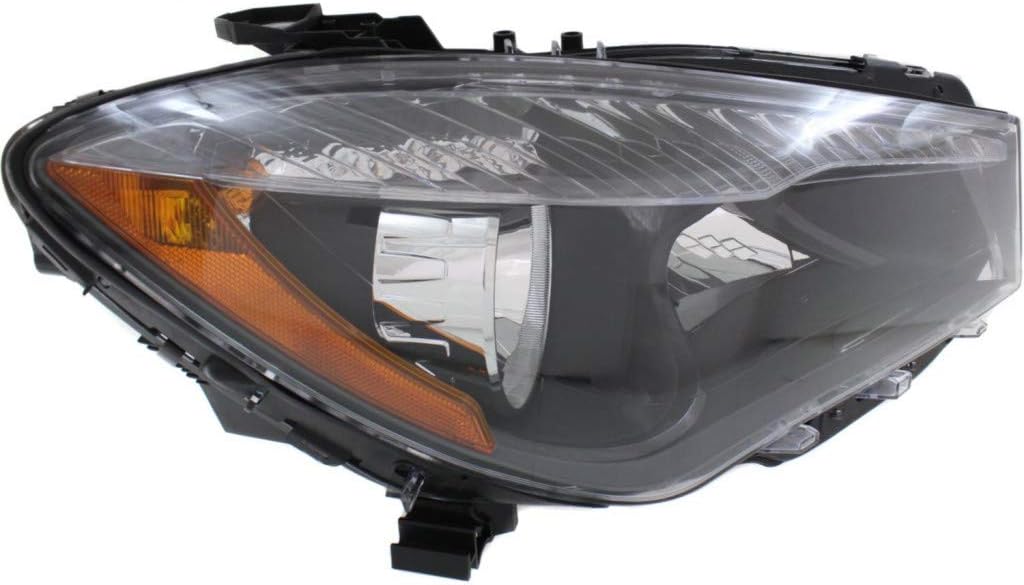 Passenger Side Headlight Assembly Black Housing E3931