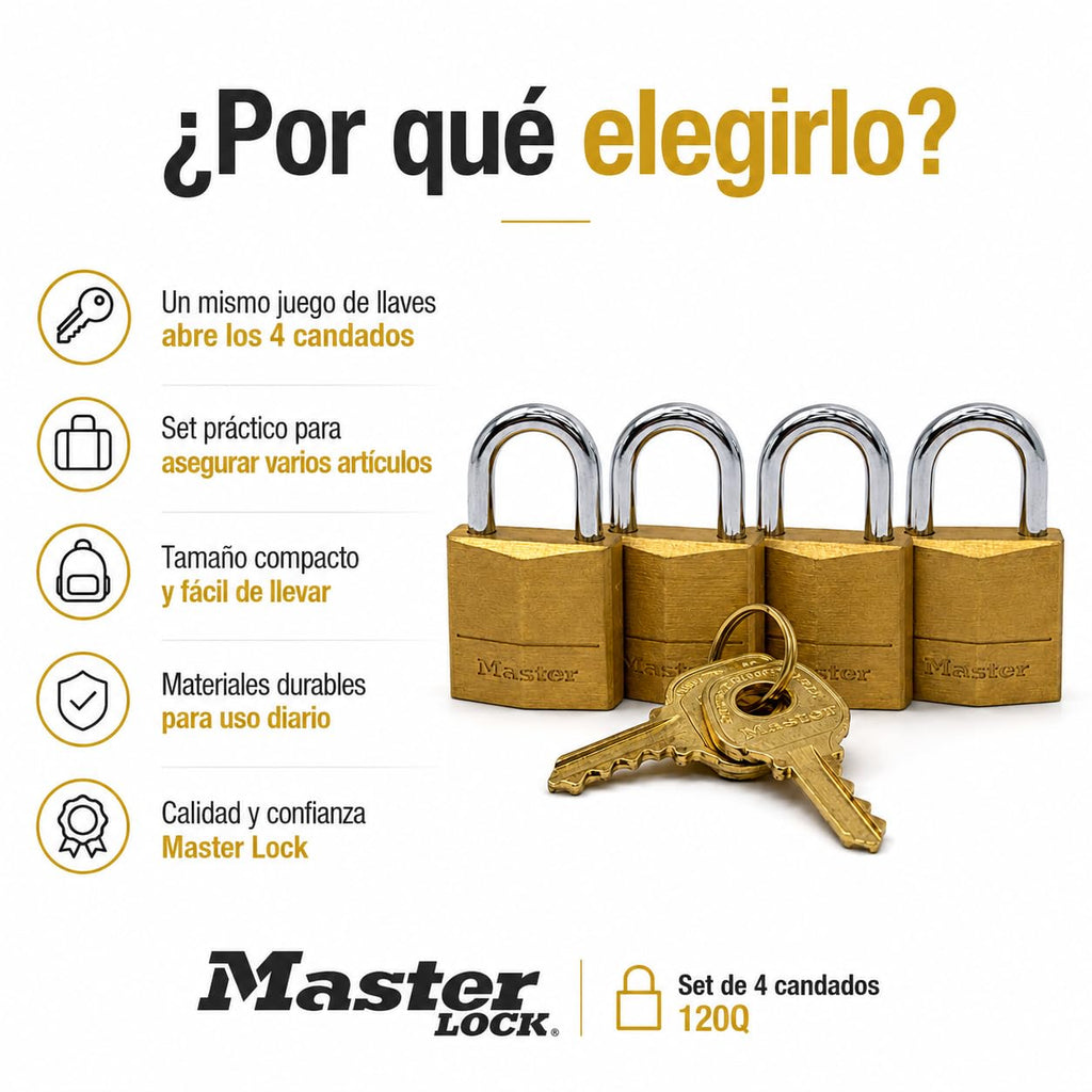 Solid Brass Padlock, 3/4 in. Wide F827729