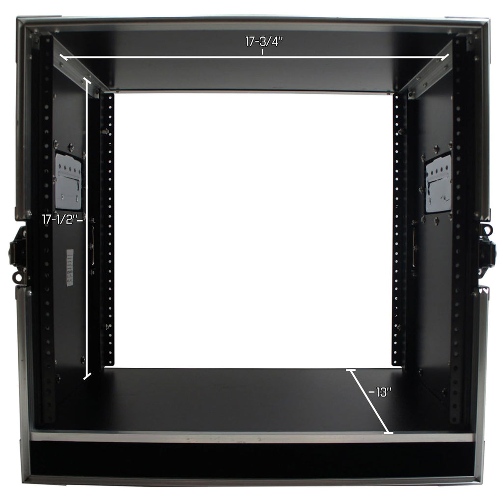 10U Rack Case with Casters 16 Inch Depth E49753