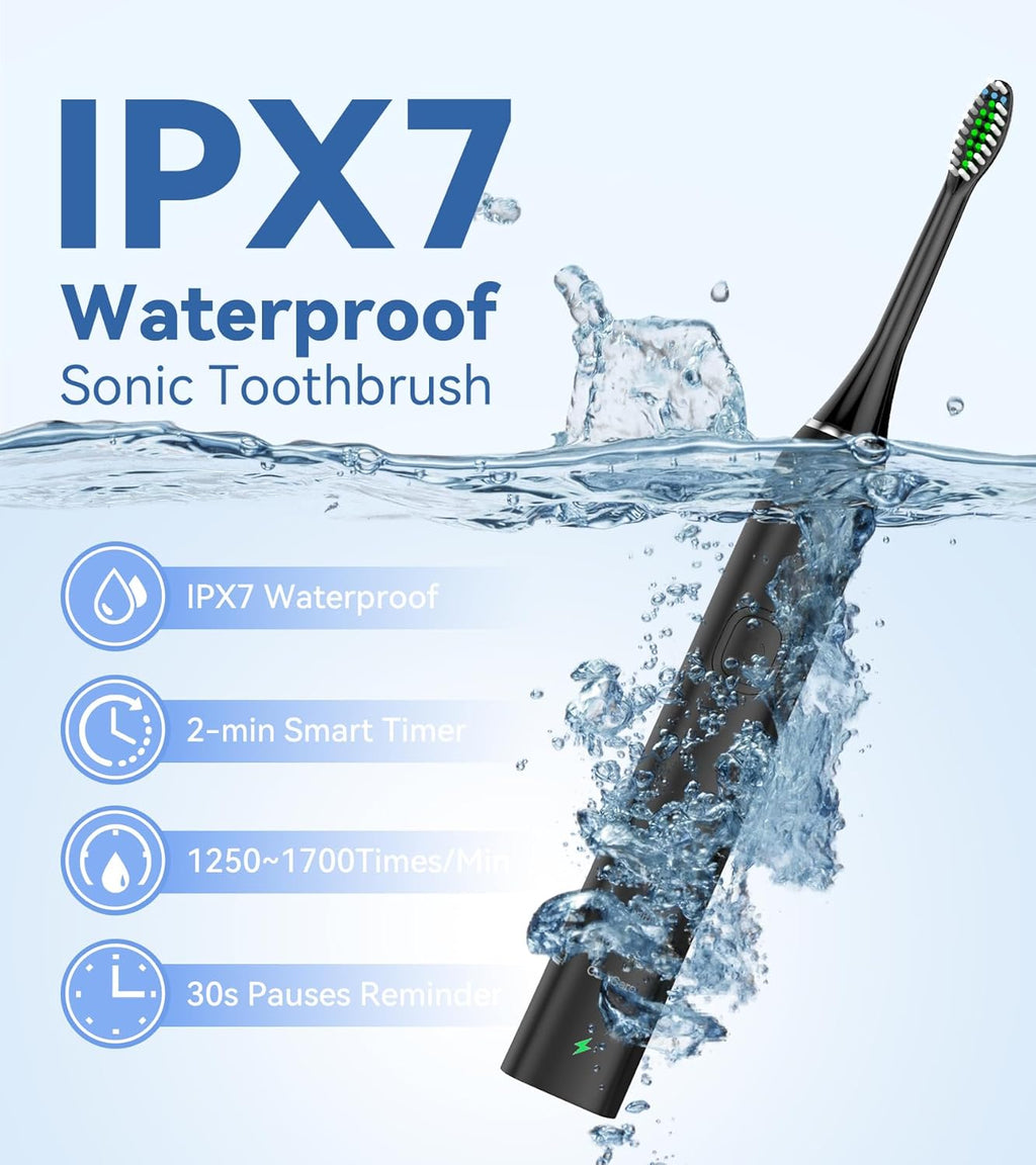 600ML Water Flosser with 7 Jet Tips, 10 Adjustable Water Pressure, 5 Toothbrush Heads Q277679
