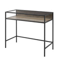 35x22 Metal & Wood Compact Desk with Glass N918243