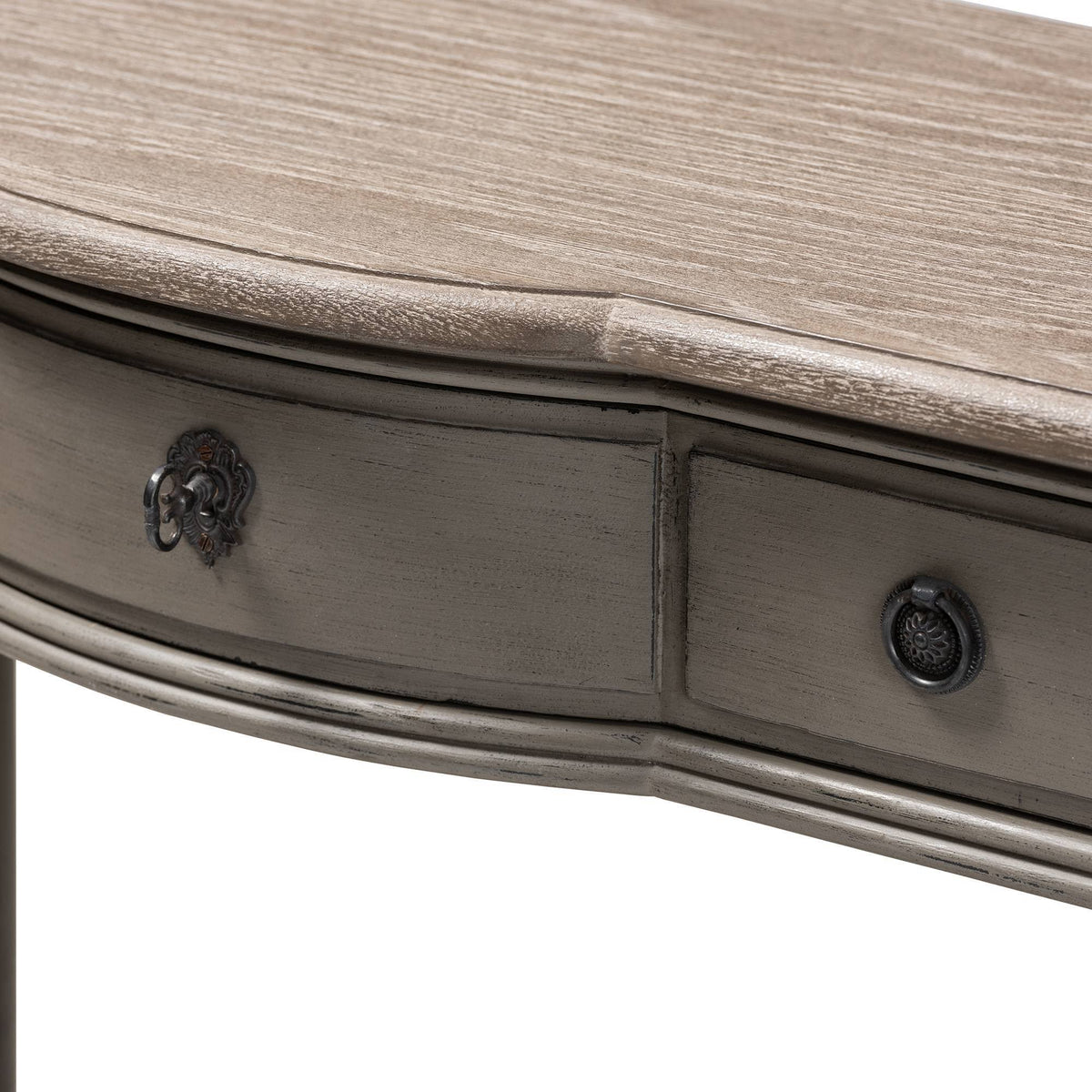 Gray 1-Drawer Wood Console Table Y76064