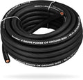 1/0 Gauge OFC Pure Copper Power Ground Wire Cable 25ft Black F7230