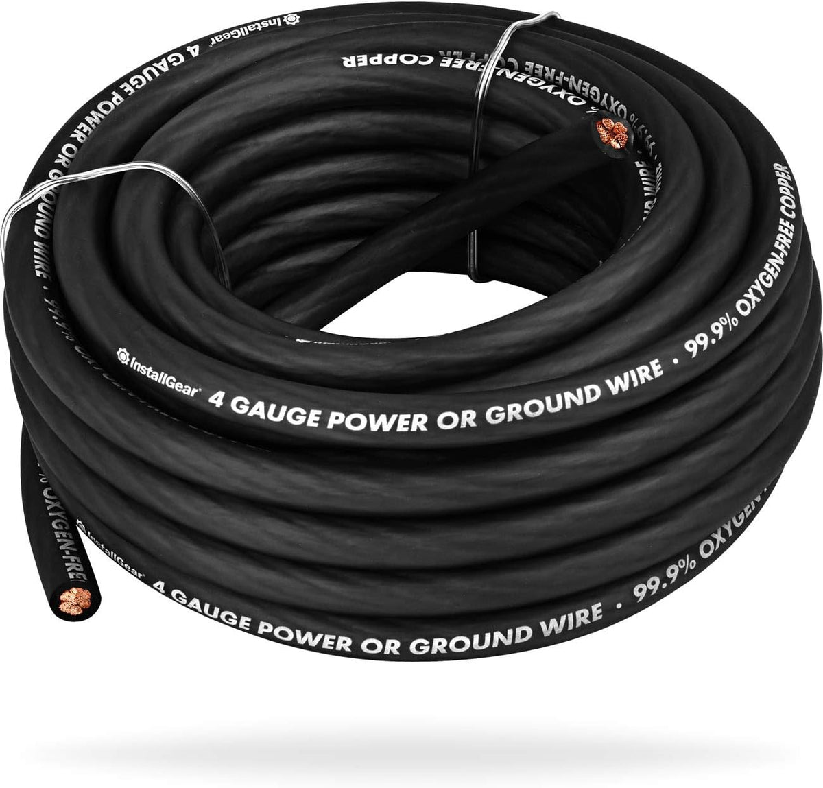 1/0 Gauge OFC Pure Copper Power Ground Wire Cable 25ft Black F7230