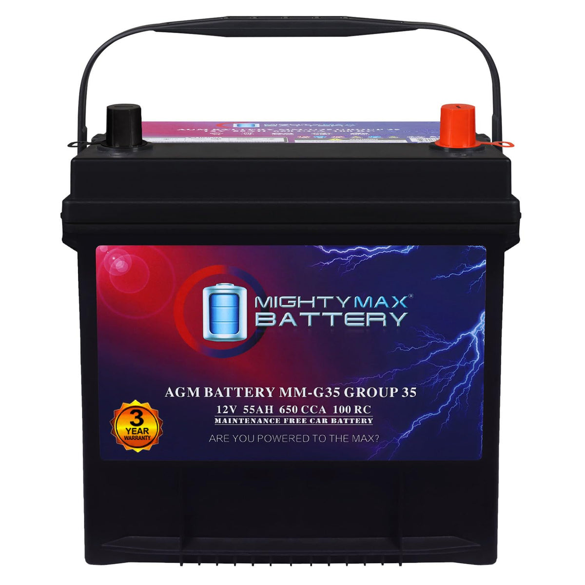 12V 55Ah AGM Replacement Battery L2901