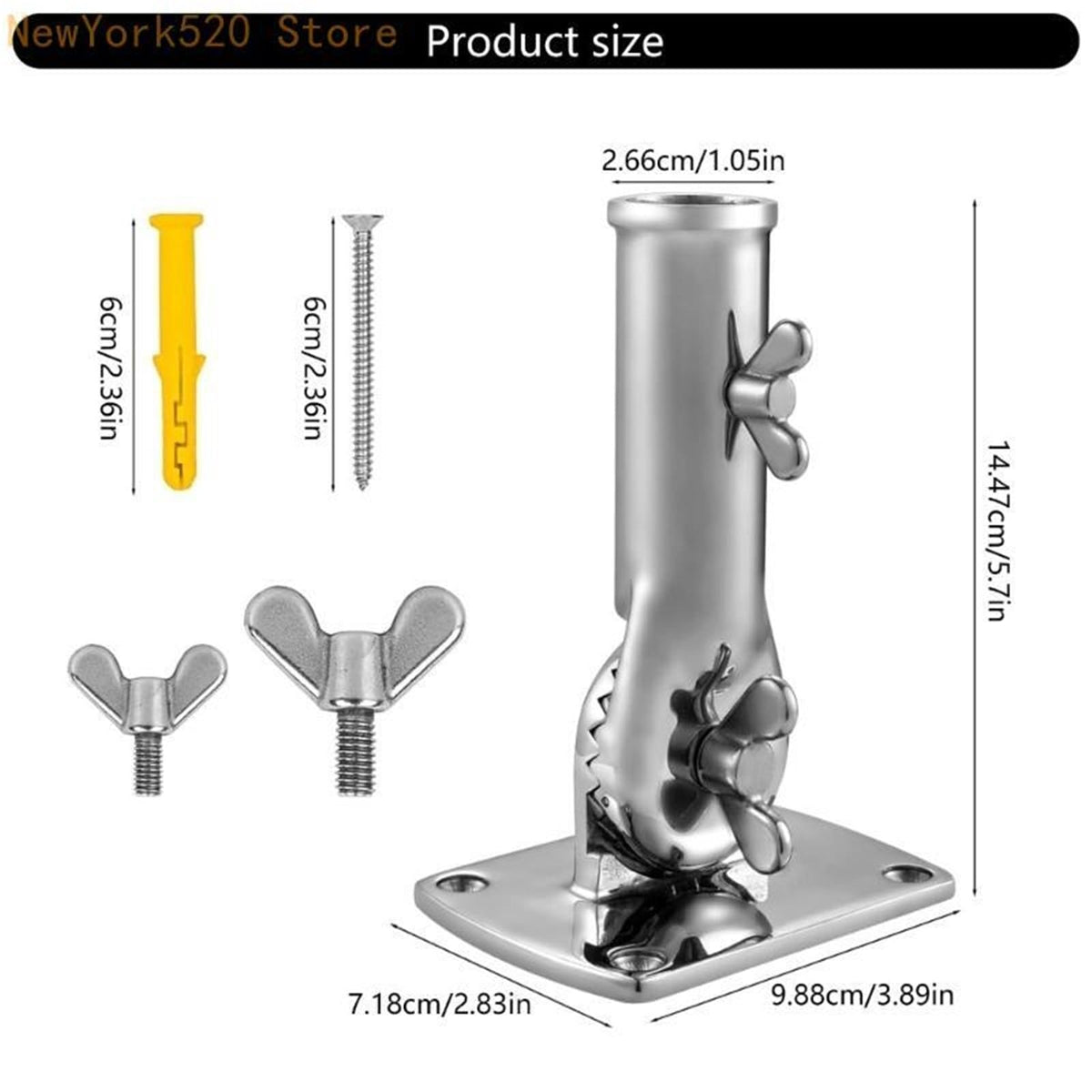 Heavy Duty Stainless Steel Adjustable Flag Pole Bracket I877
