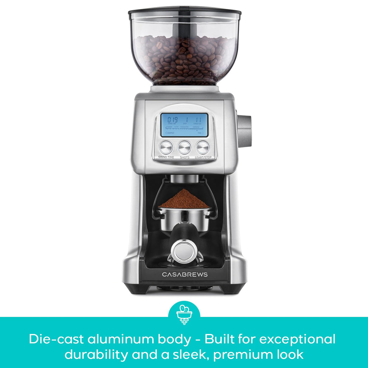 Electric Conical Burr Coffee Grinder with LCD Display T303