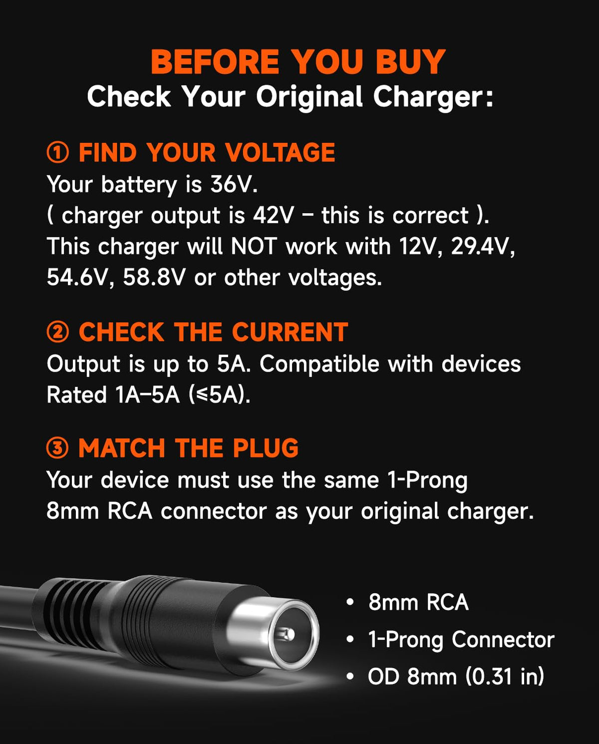 42V 5A Scooter Lithium Battery Charger T8425