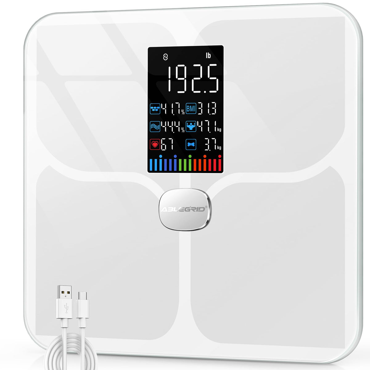 Smart Bathroom Scale for Body Weight and Fat M53790