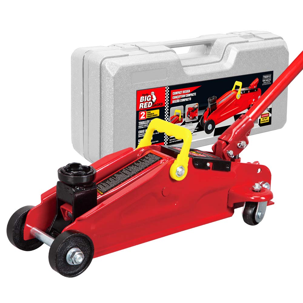 2 Ton Hydraulic Trolley Floor Jack with Carrying Case, Red M7166